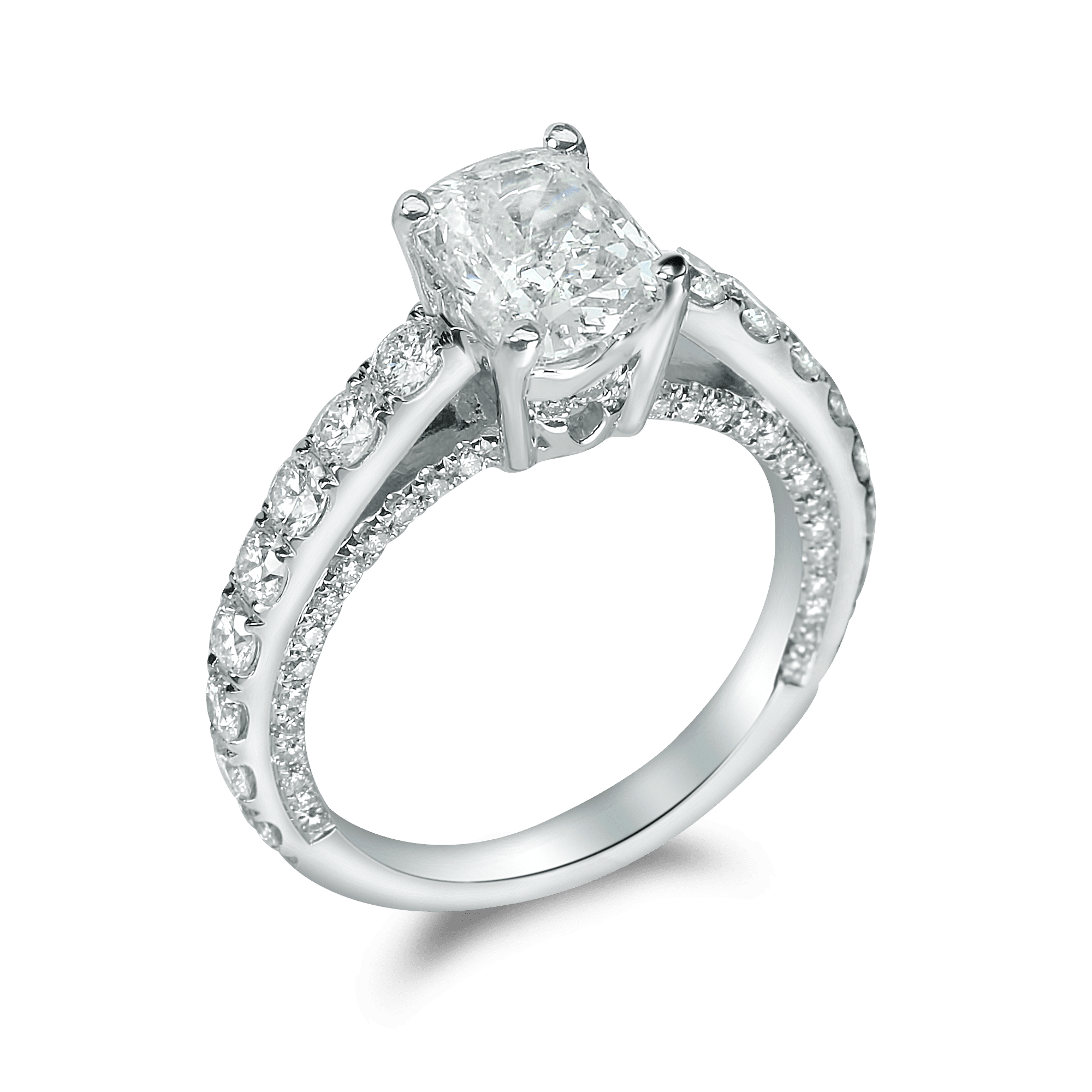 elegant simple setting with large diamonds