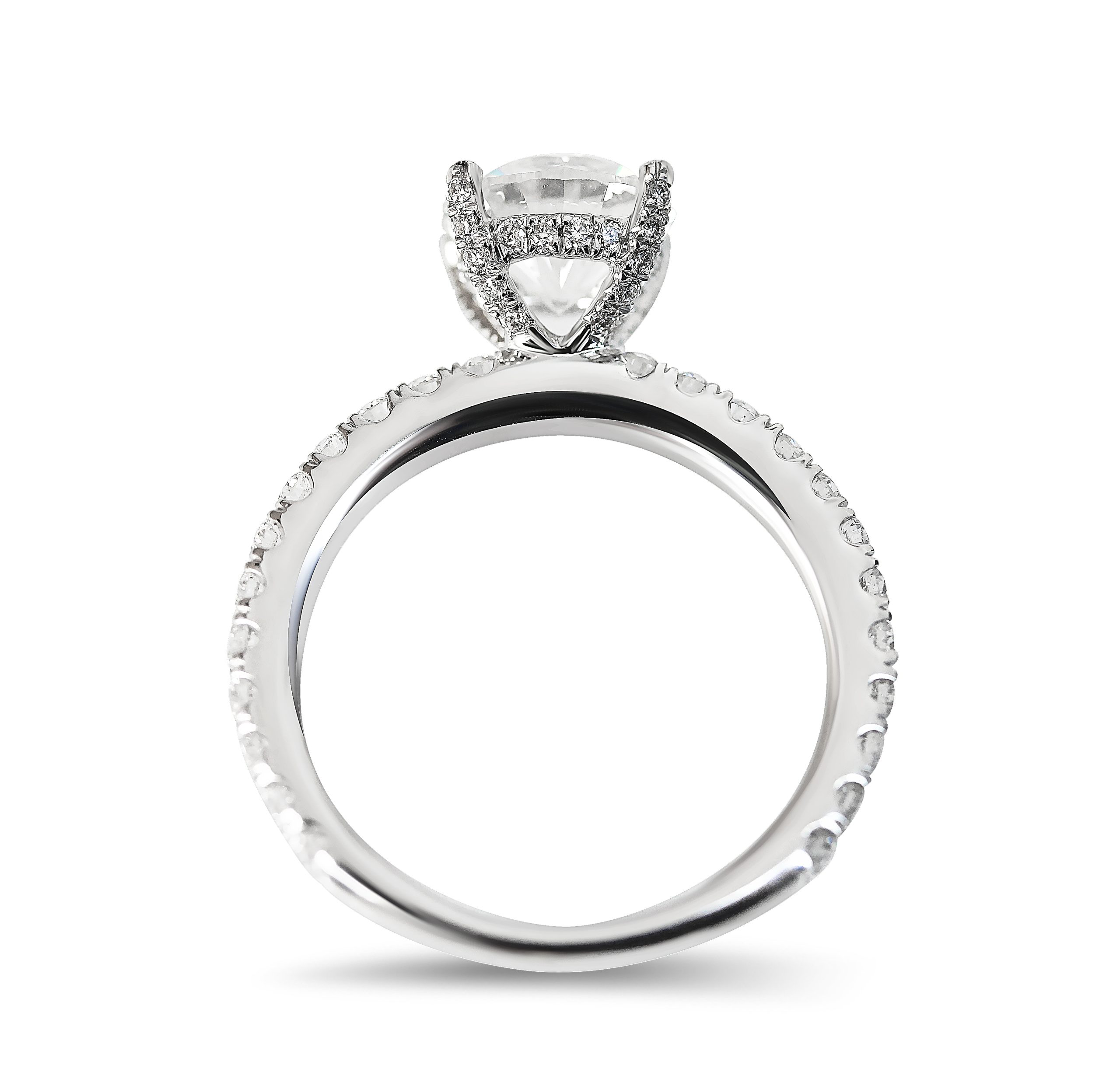 engagement ring diamonds on side