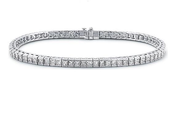 4cttw Princess Cut Channel Set