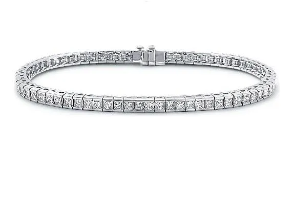 4cttw Princess Cut Channel Set
