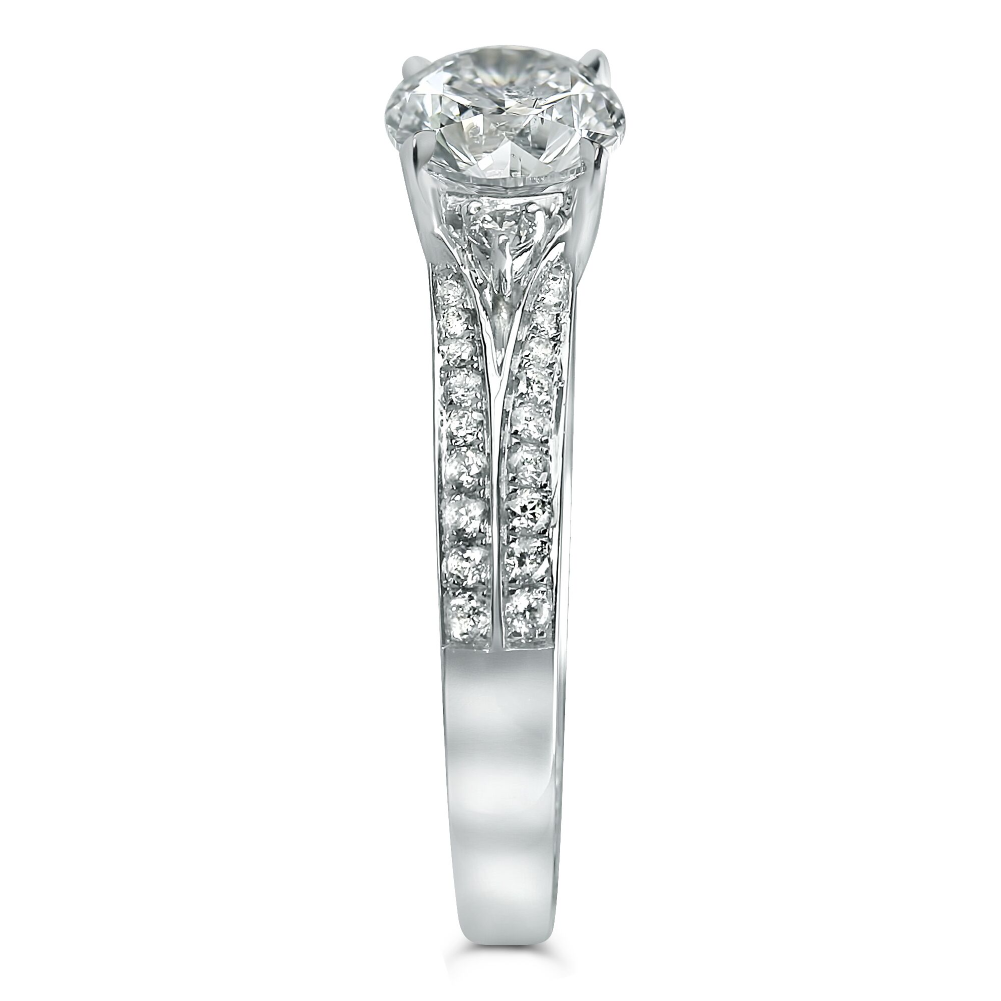 small split shank pave ring