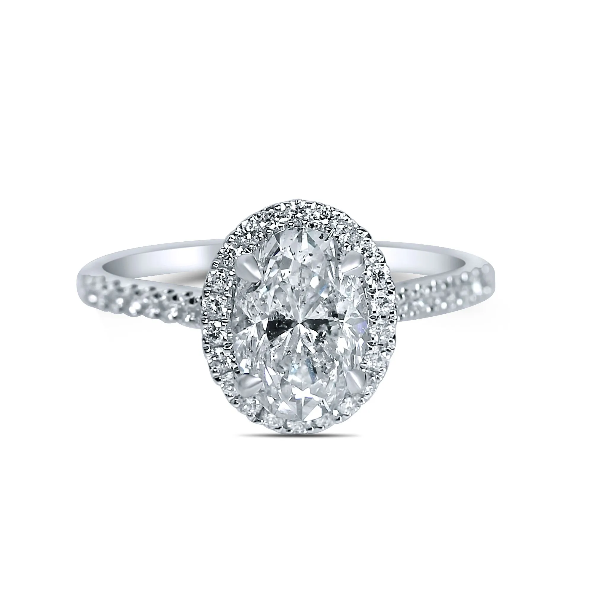 oval halo engagement ring in houston