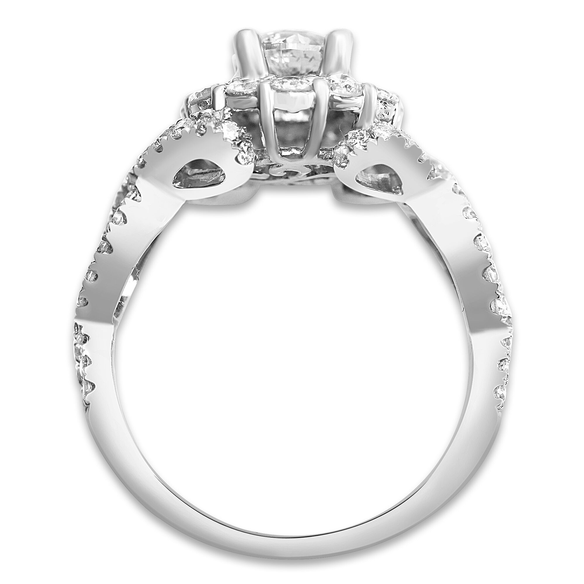 round designer engagement ring