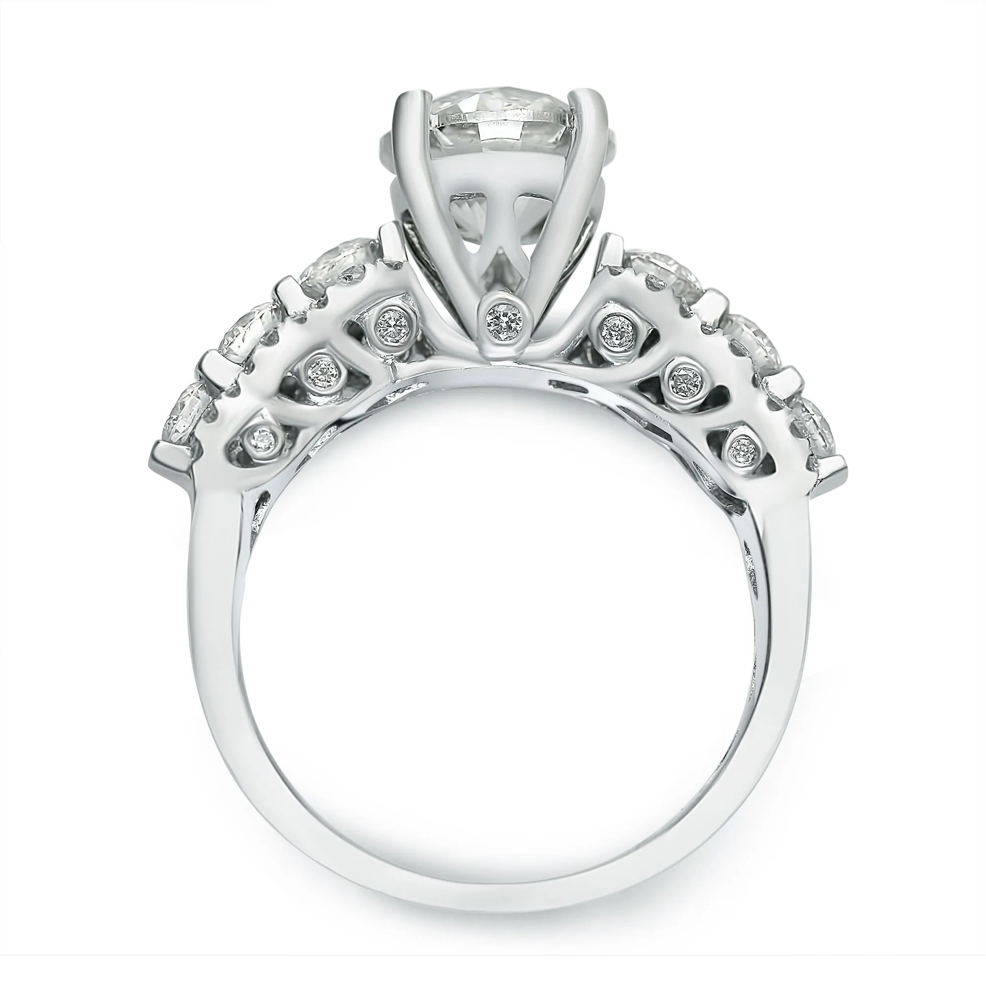 antique u shaped engagement ring