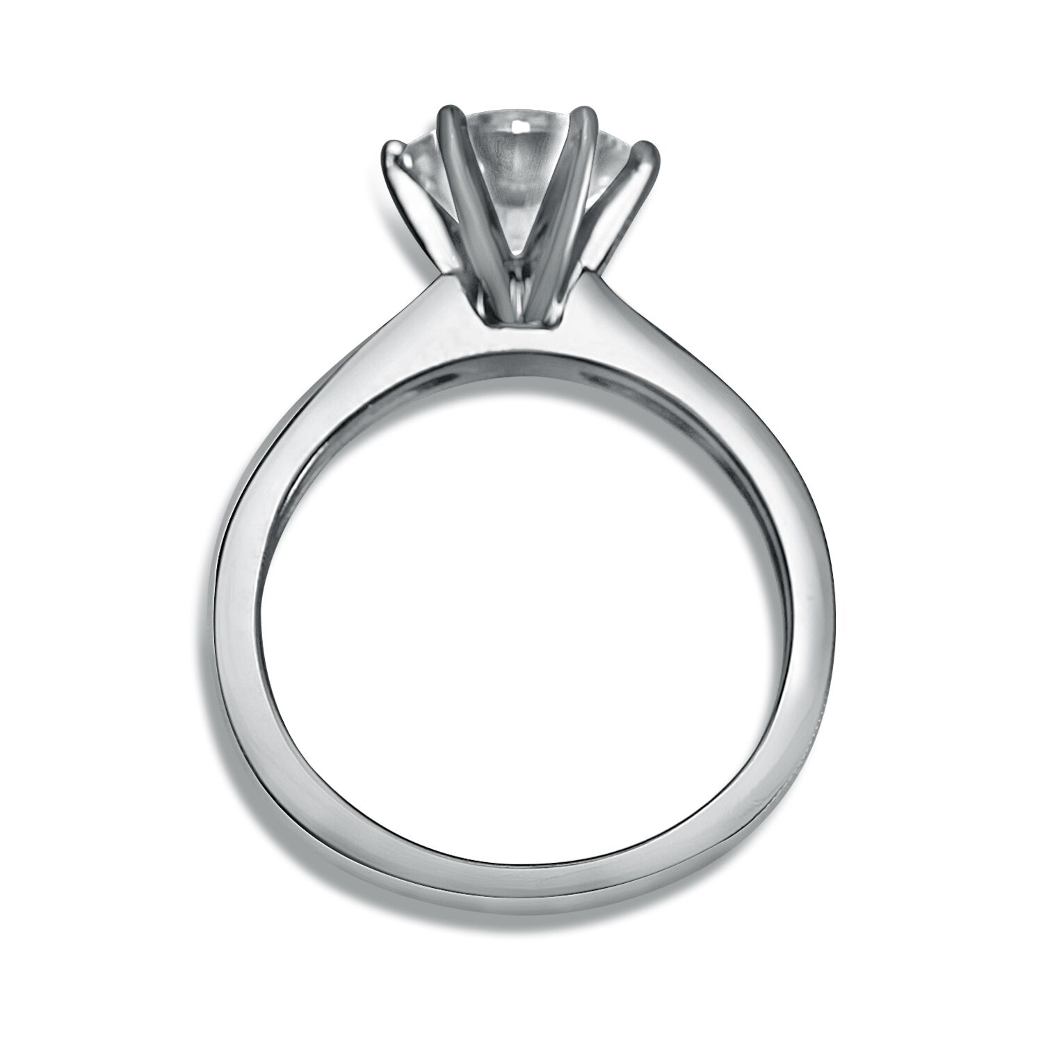 Round Center on Pave Shank with Millgrain - Image 2