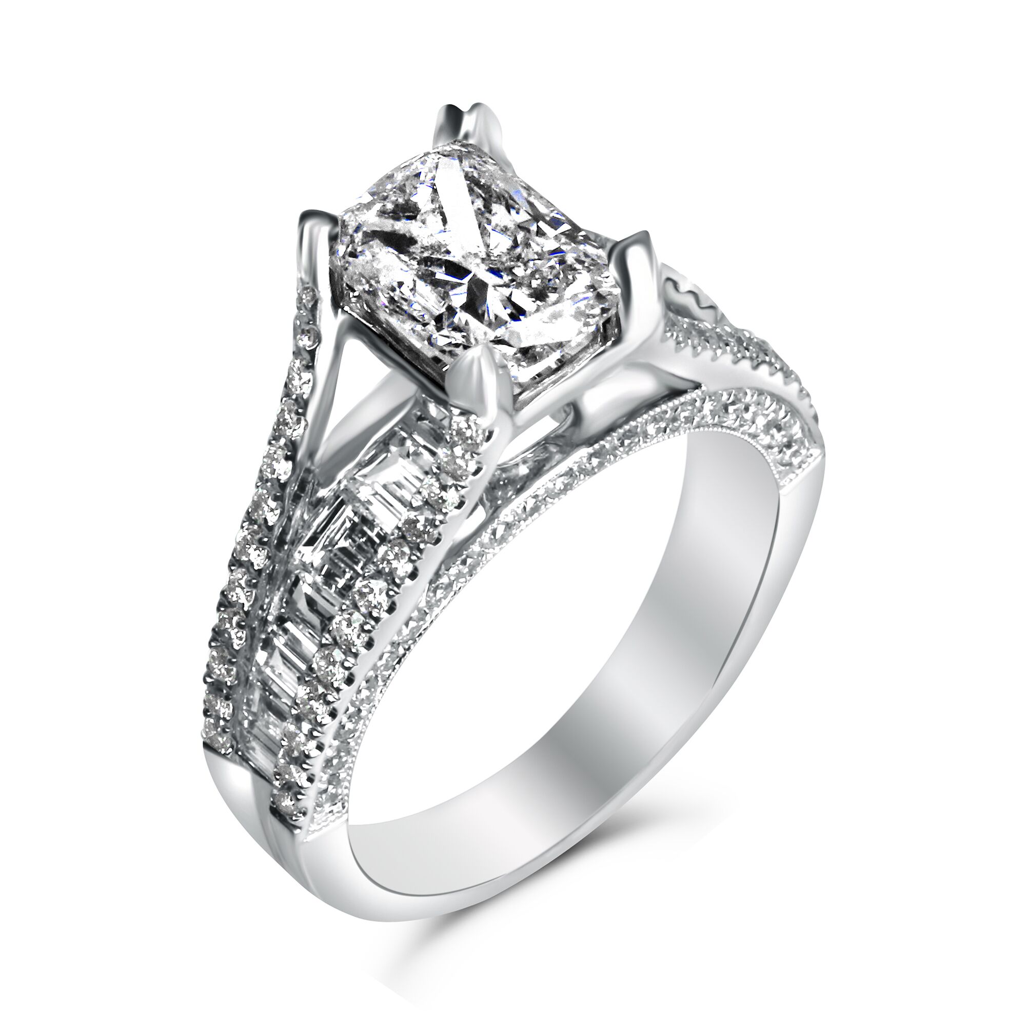 radiant engagement ring houston
