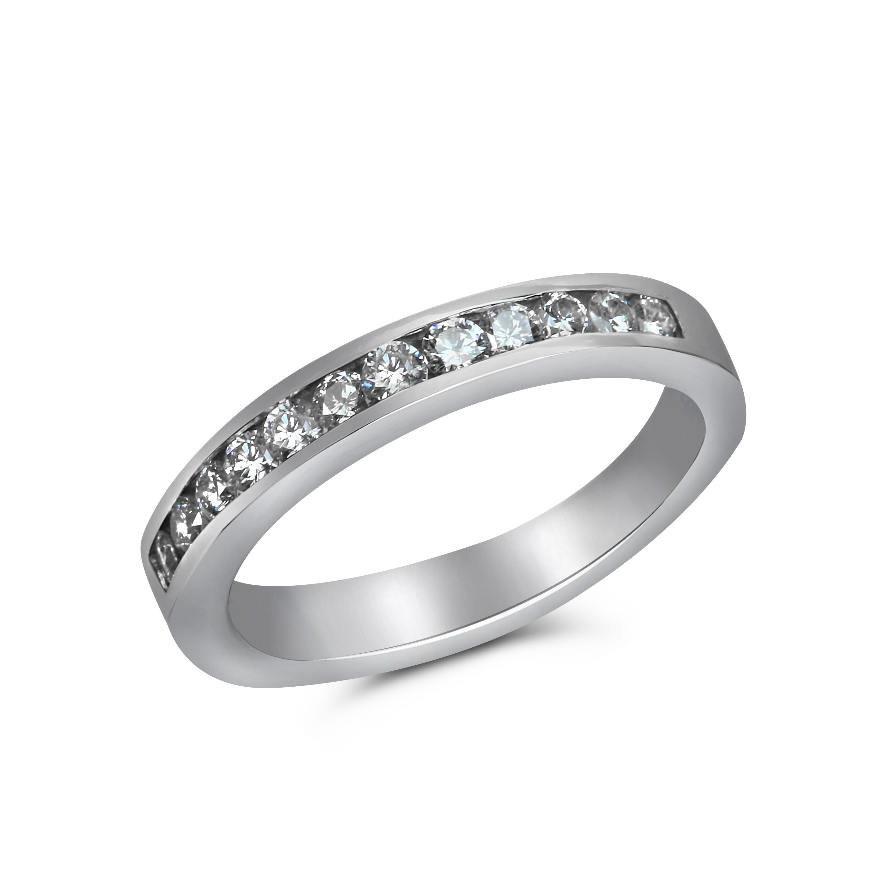 ab-205 Round Channel Set Wedding Band