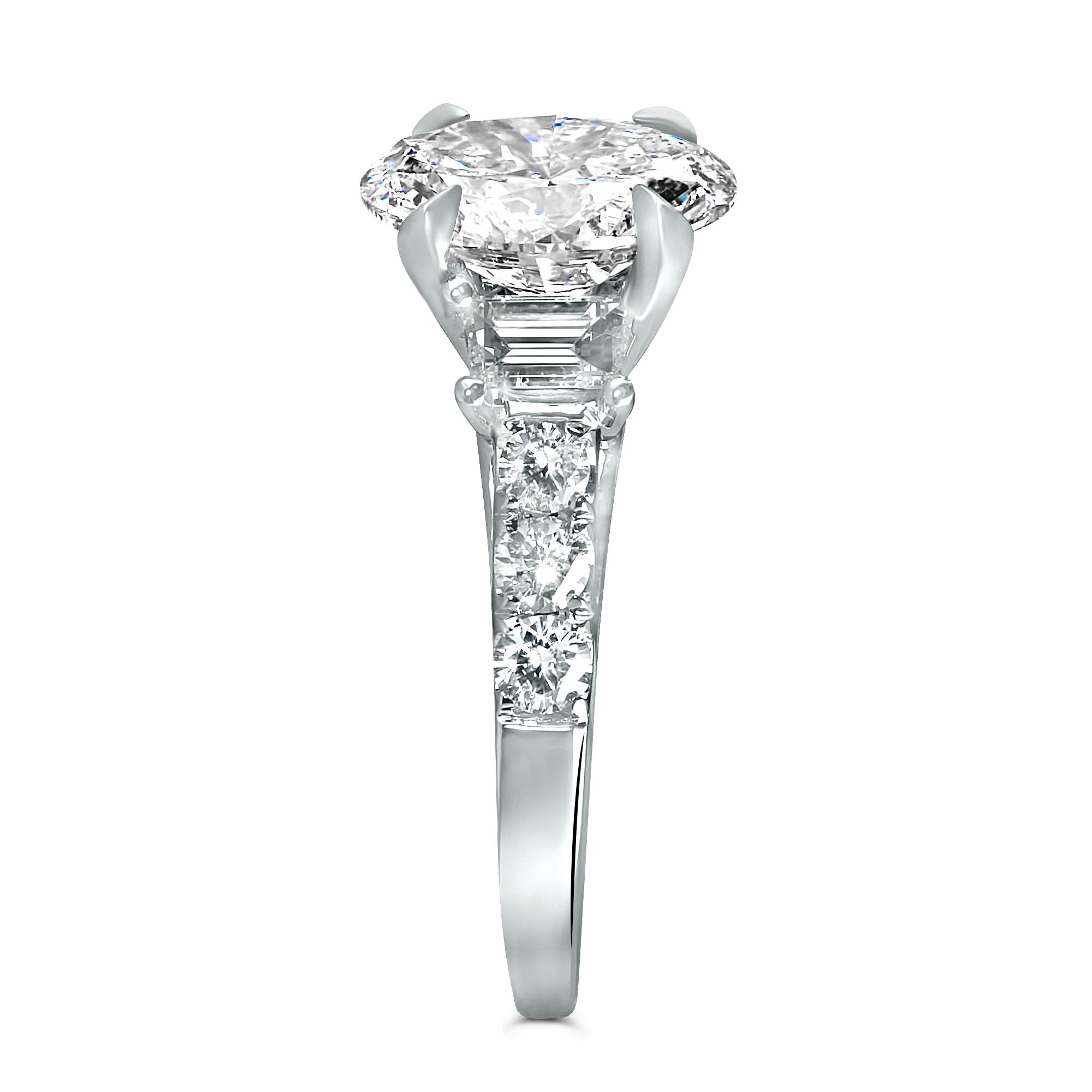 curved prong trapezoid ring