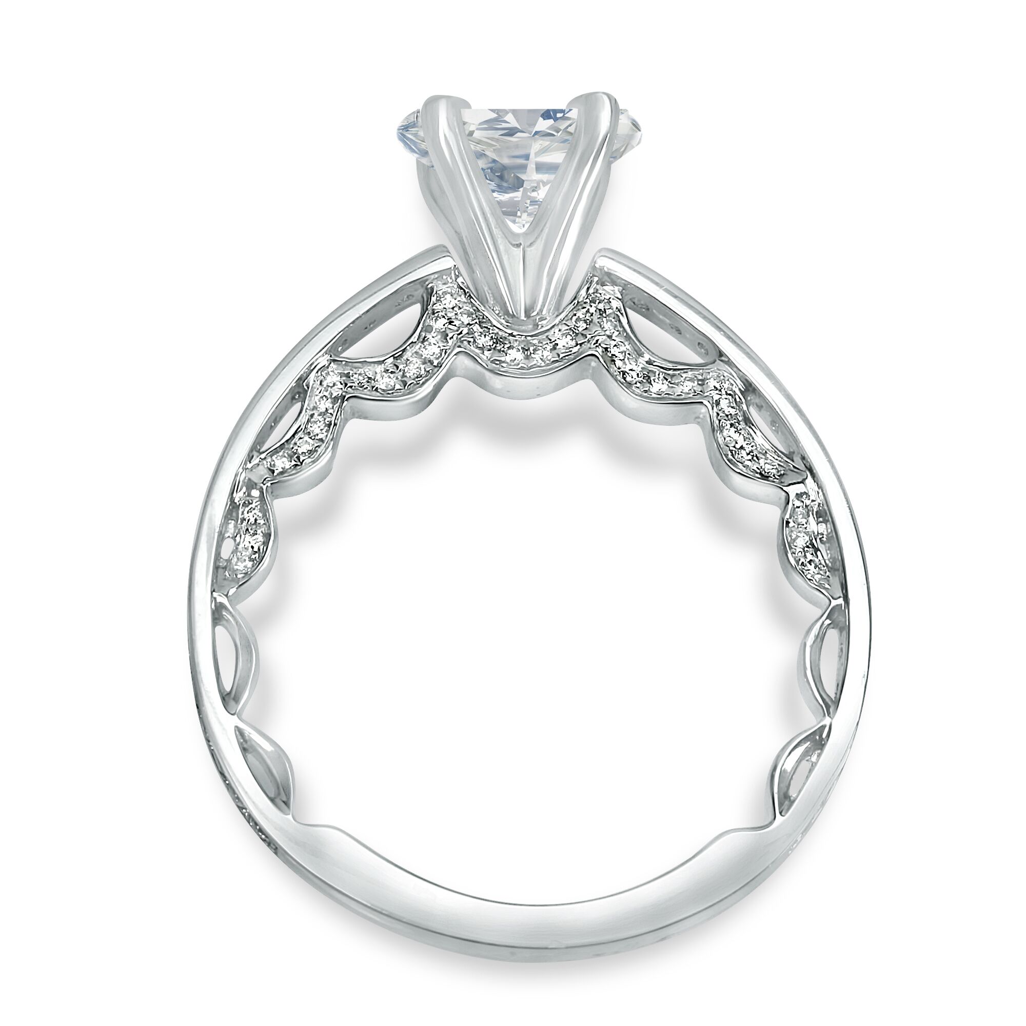 Petite Princess Channel Set Engagement Ring - Image 3