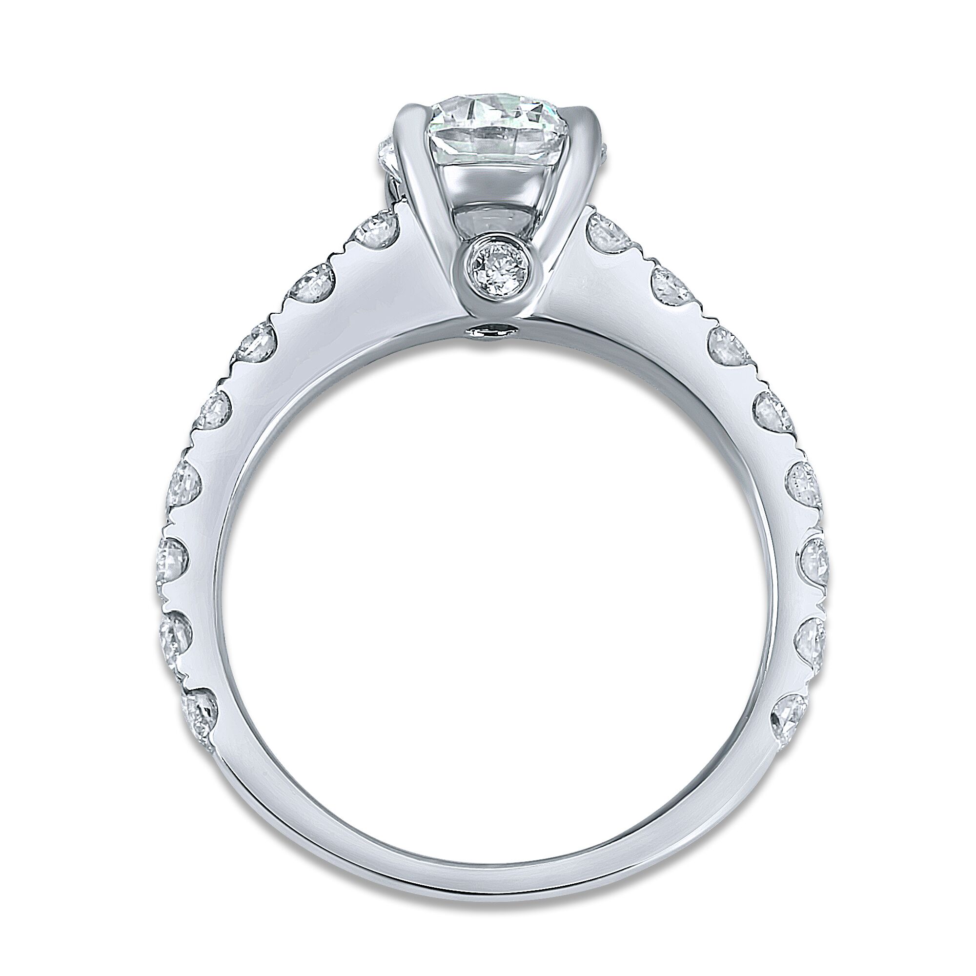 1 2/3cttw Round Center with Large Diamonds and Surprise Diamond - Image 3