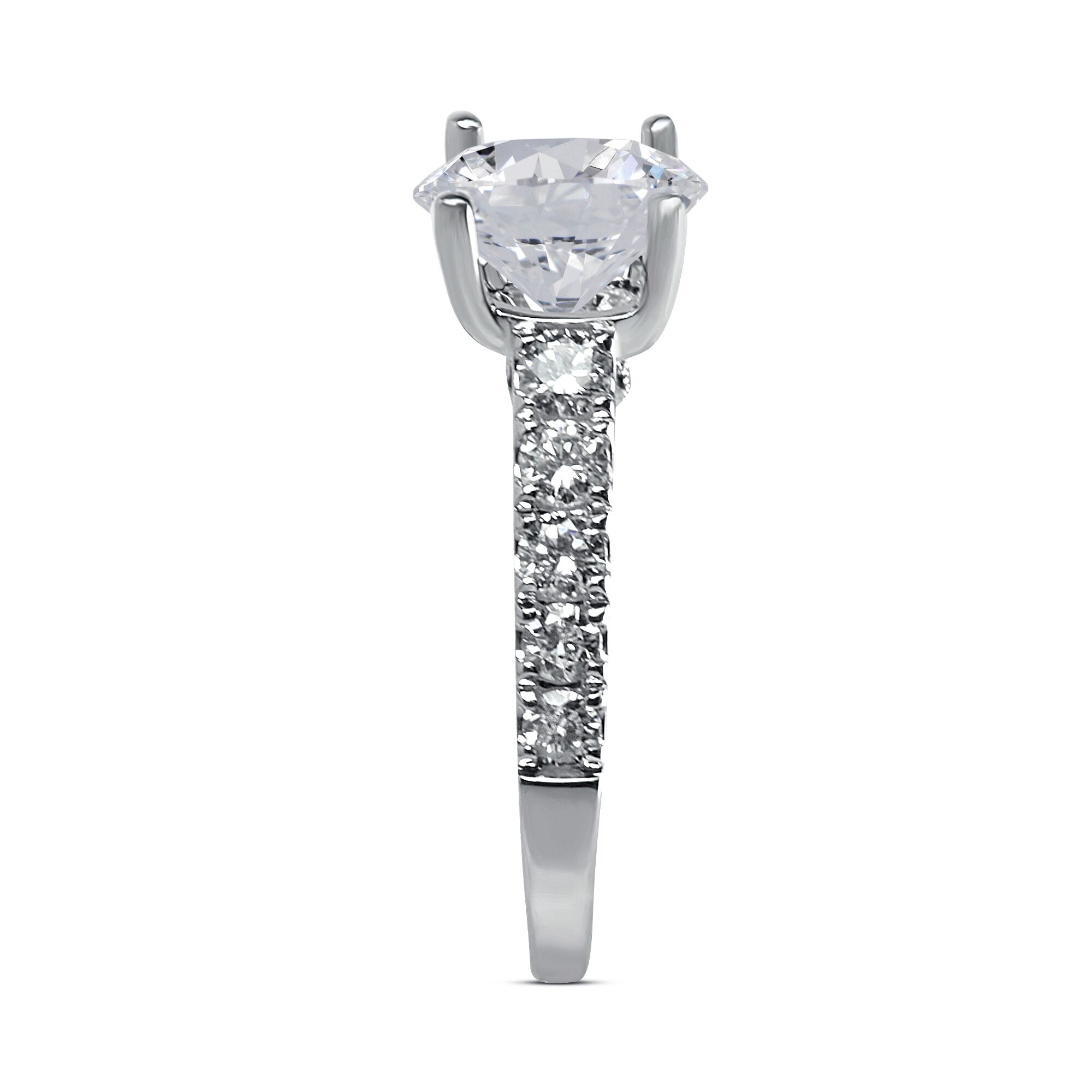 Round Diamond Engagment Ring Prong Set