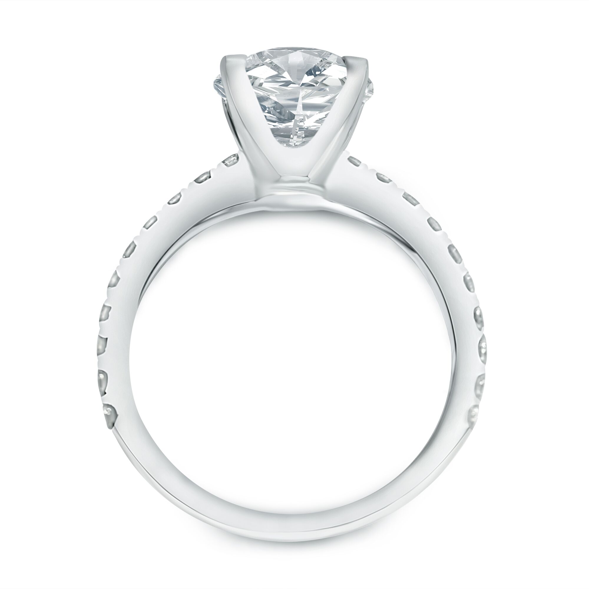 round micro-pave engagement ring