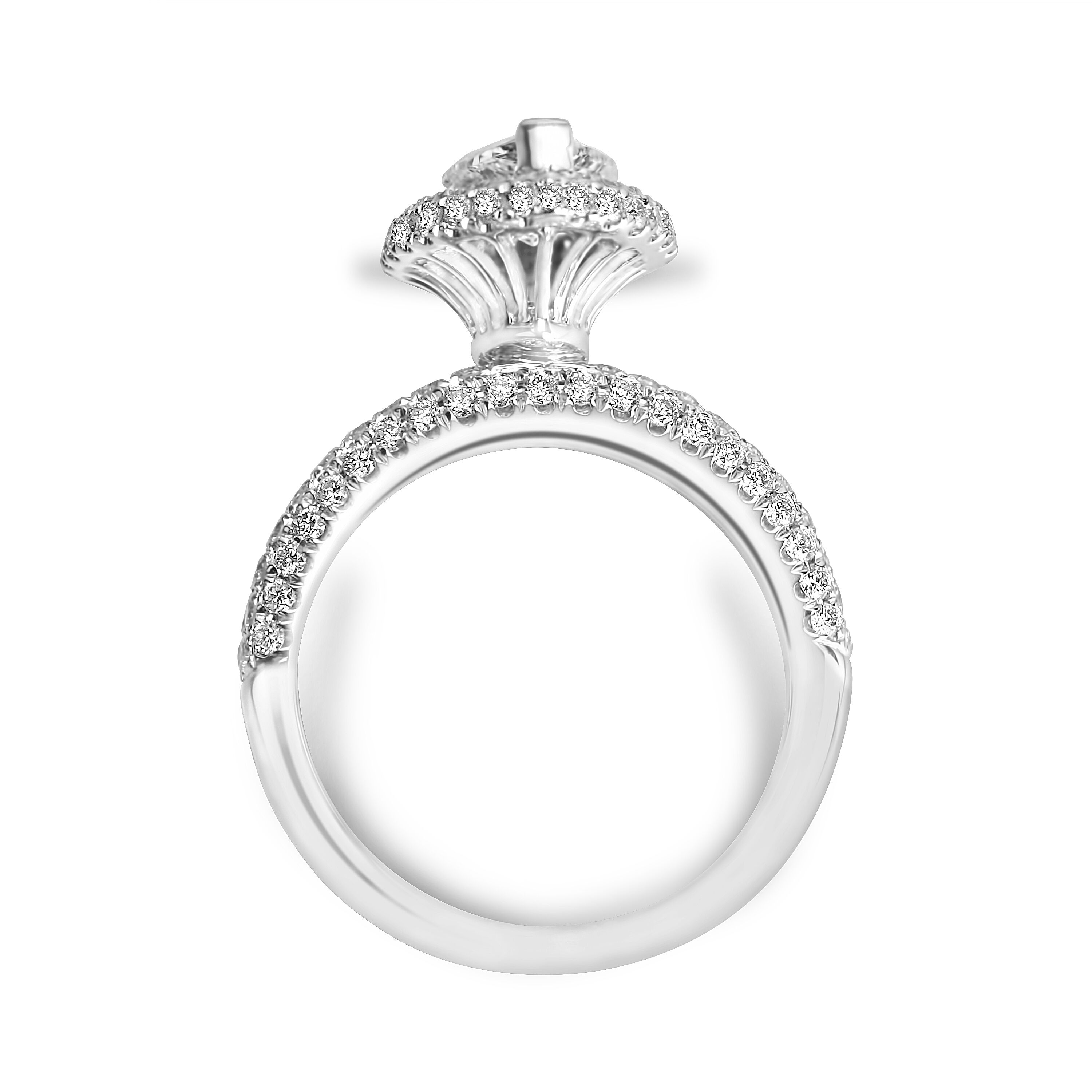 custom marquis ring halo and split shank in houston