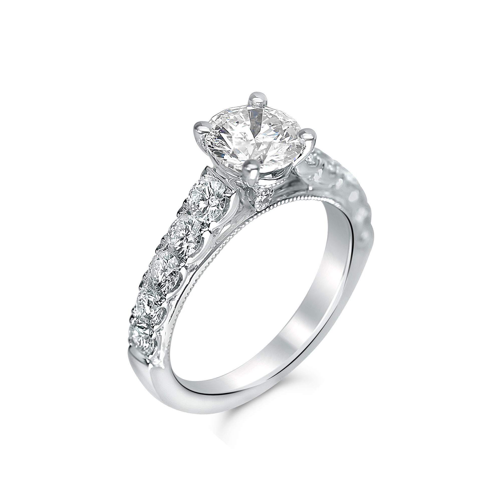 round diamond engagement ring in houston