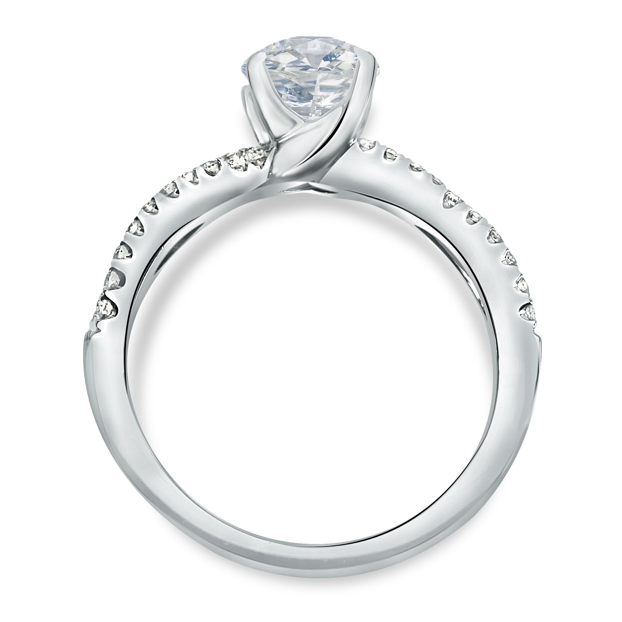 curved prong diamond ring
