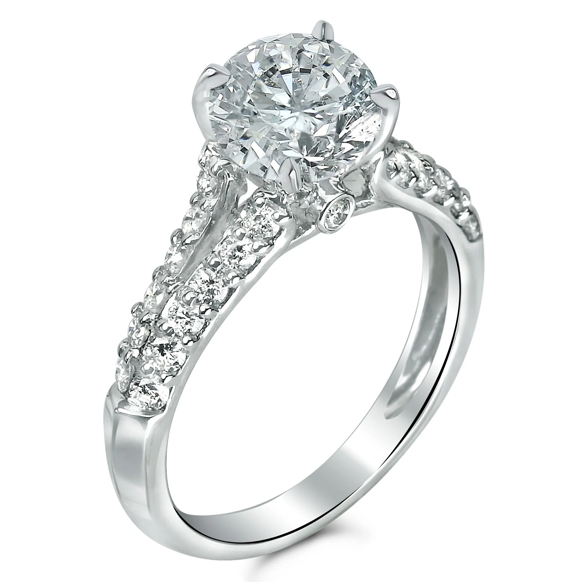 split shank ring with surprise diamond