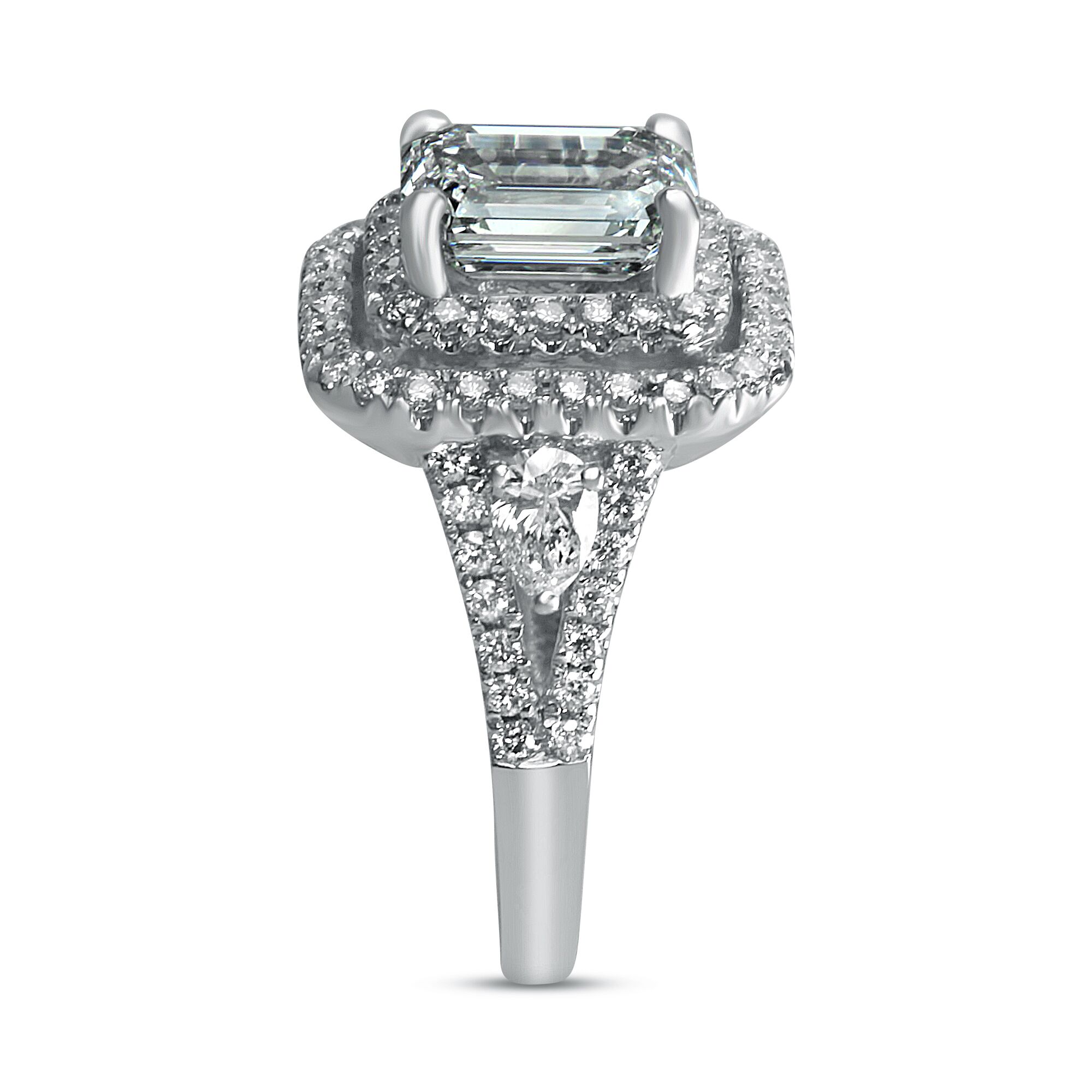 Double Halo with Emerald Cut - Image 2