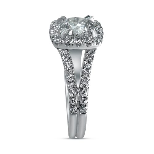 Cushion Halo with Round Center and Split Shank - Image 2