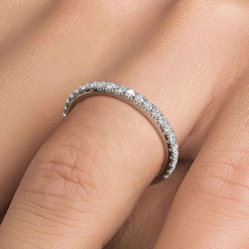 Simple diamond wedding band available several widths - Image 3