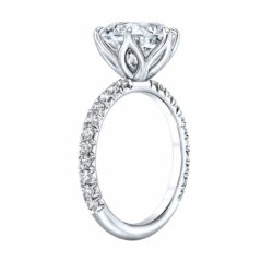 Tulip setting engagement ring